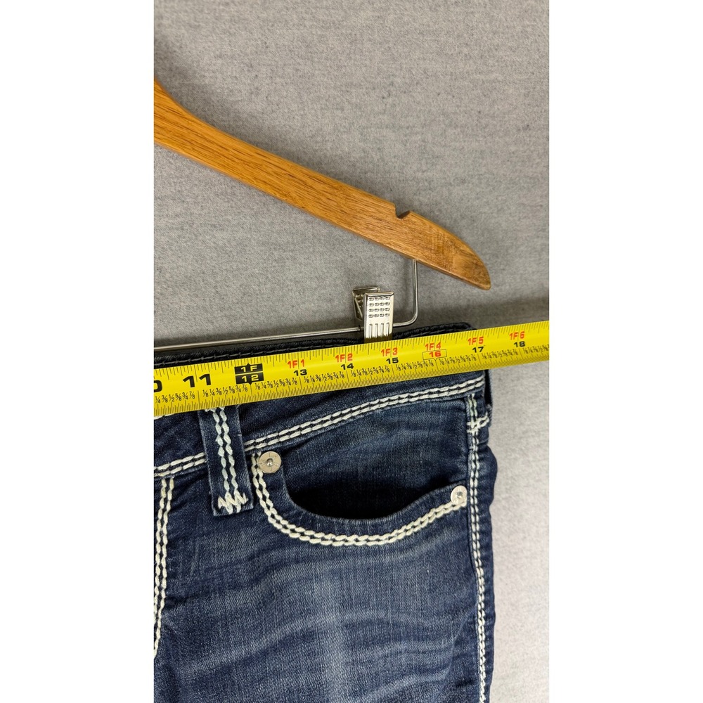 True Religion Skinny Jeans Dark Wash White Super T Stitching WLH599SEY4 Size 32 - Picture 7 of 7